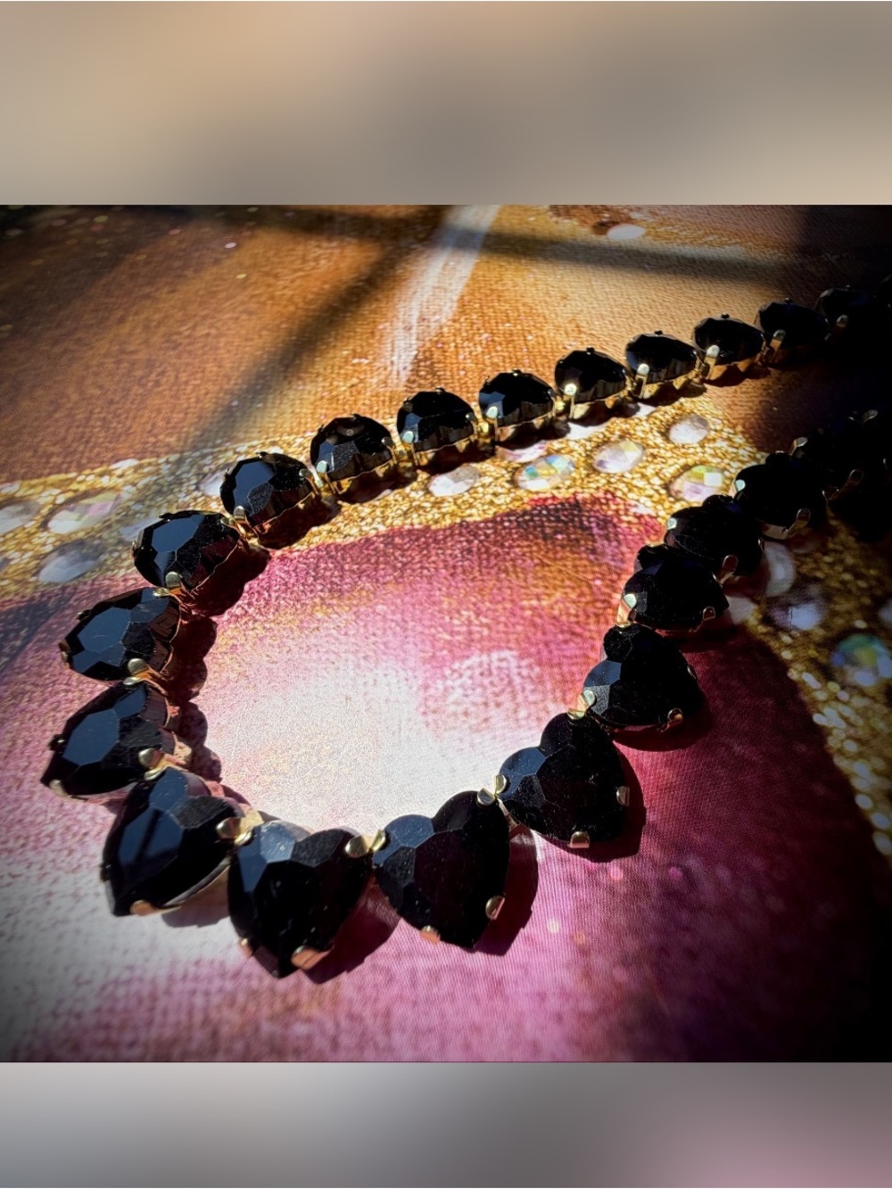Feed Me Gems Black Onyx Sweetheart Necklace